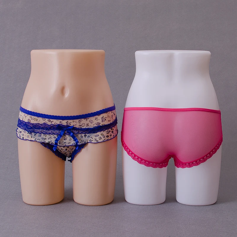 Female Lower Body Mannequin Plastic White Skin Color Underwear Underpants Display Hip Model Shorts Display Props