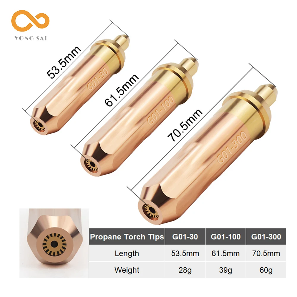 5 Pieces/lot Welding Tips Welding Nozzles for G01-30 G01-100 300 Acetylene Oxygen Cutting Welding Oxy-acetylene Oxy-propane