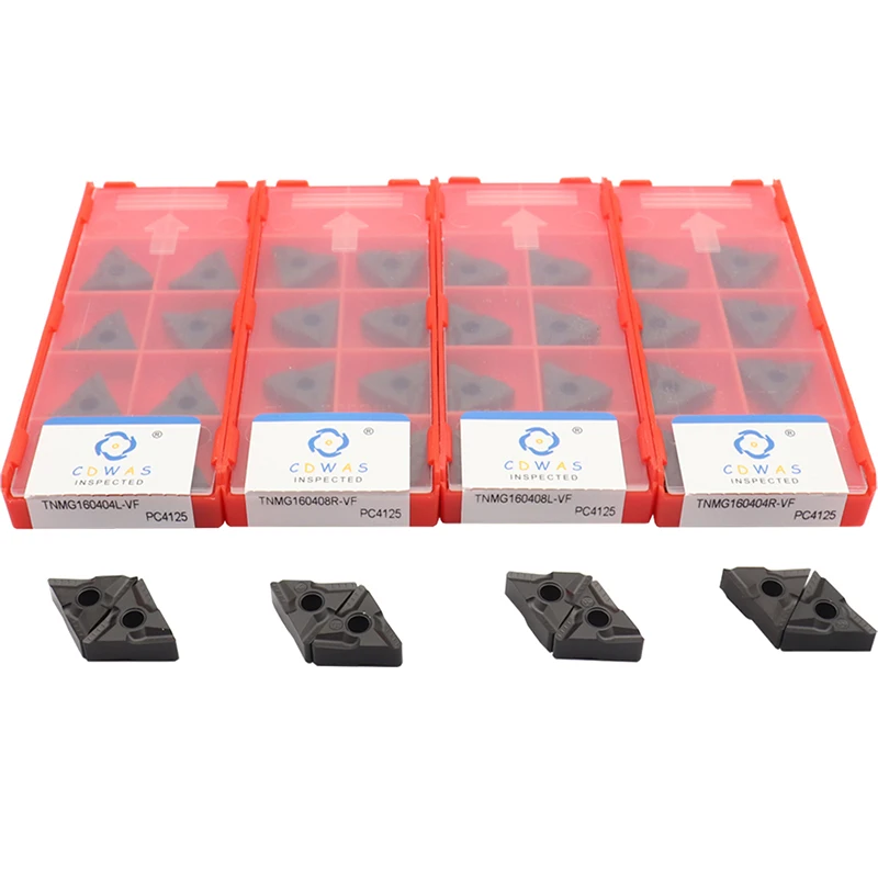 10 шт. TNMG160404 TNMG160408 PC4125 вставки из черного карбида высококачественное режущее лезвие внешний токарный инструмент токарный станок с ЧПУ резец инструменты