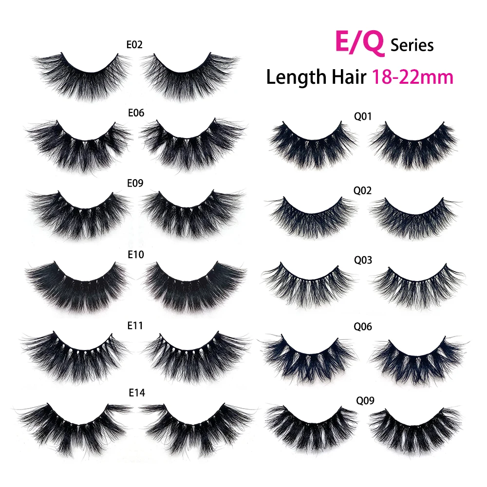 5D Handmade ไซบีเรีย Mink Eyelashes จีน E14ธรรมชาติ Fluffy Curl 21มม.Embellish Eye ขยาย Cross Section งานแต่งงาน