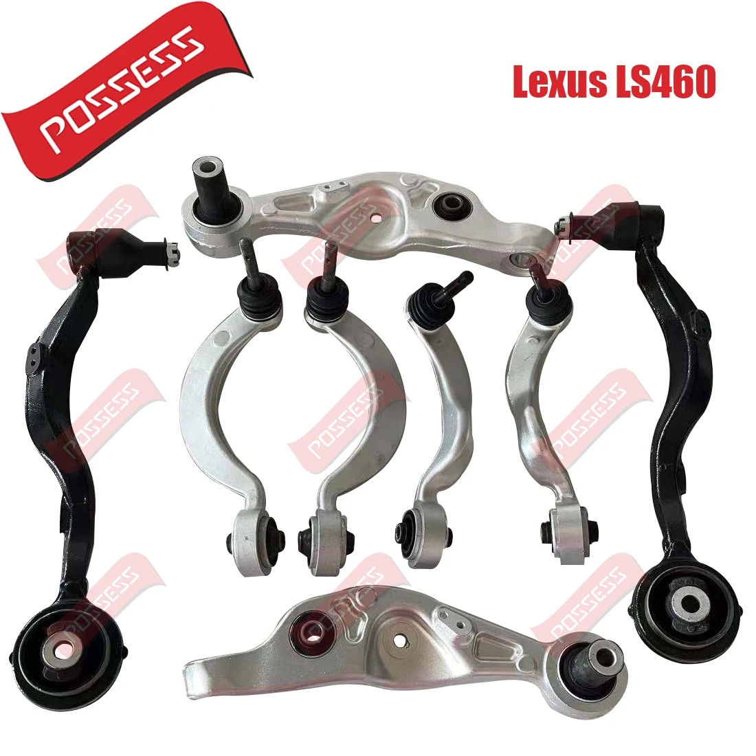 8 Pieces Front Lower And Upper Suspension Control Arm Kits For Lexus LS460 USF40 USF41 2WD Rear Drive 2006-2017