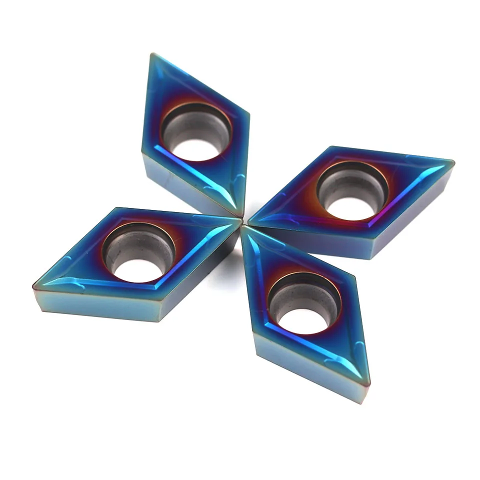 DCMT11T304 DCMT11T308 عالية الجودة لون الدائرة الداخلية تحول أداة شفرة من الكربيد تحول مخرطة باستخدام الحاسب الآلي شفرة