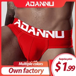 ADANNU Men Underwear Sexy Briefs Modal Triangle Smooth Cueca Masculina Breathable Male Panties Slip Homme Bikini