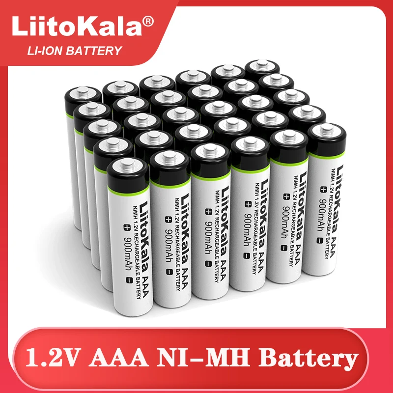 4-24 sztuk LiitoKala oryginalna bateria AAA NiMH 1.2V akumulator 900mAh do latarki, zabawki, pilot zdalnego sterowania