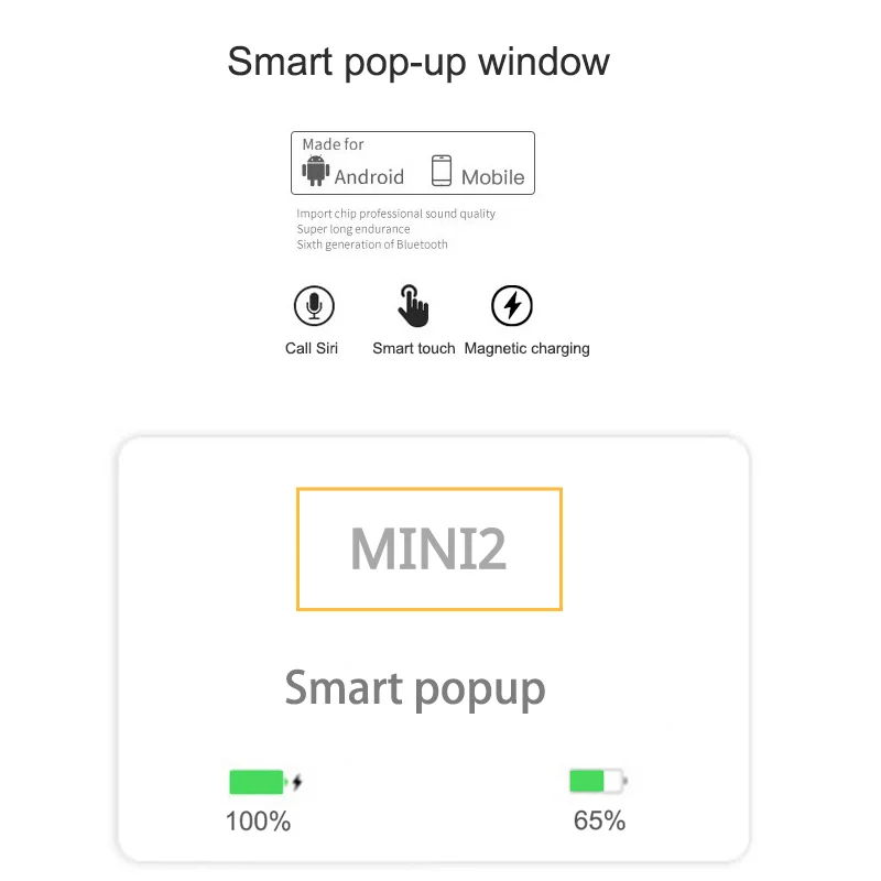 Mini2 TWS Macaron หูฟัง I12 Tws บลูทูธ5.0 Touch Control รุ่นการจับคู่อัตโนมัติสนับสนุนขายส่ง Dorpshipping ขายปลีก