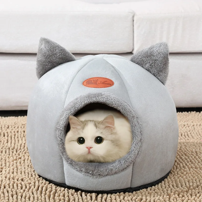

Pet Dog House Foldable Bed With Mat Soft Four Seasons Dog Puppy Sofa Cushion House Kennel Nest Dog Cat Bed Small Medium Cat
