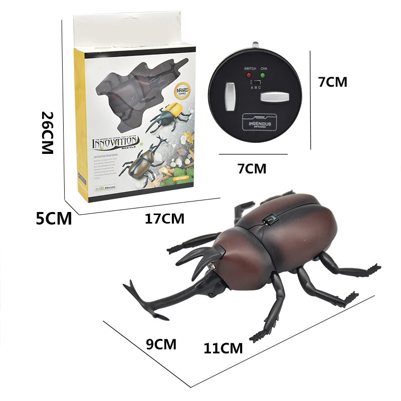 원격 제어 배터리 구동 전기 시뮬레이션 딱정벌레 장난감, 현실적인 곤충 장난감, 참신한 생일 선물, RC 동물