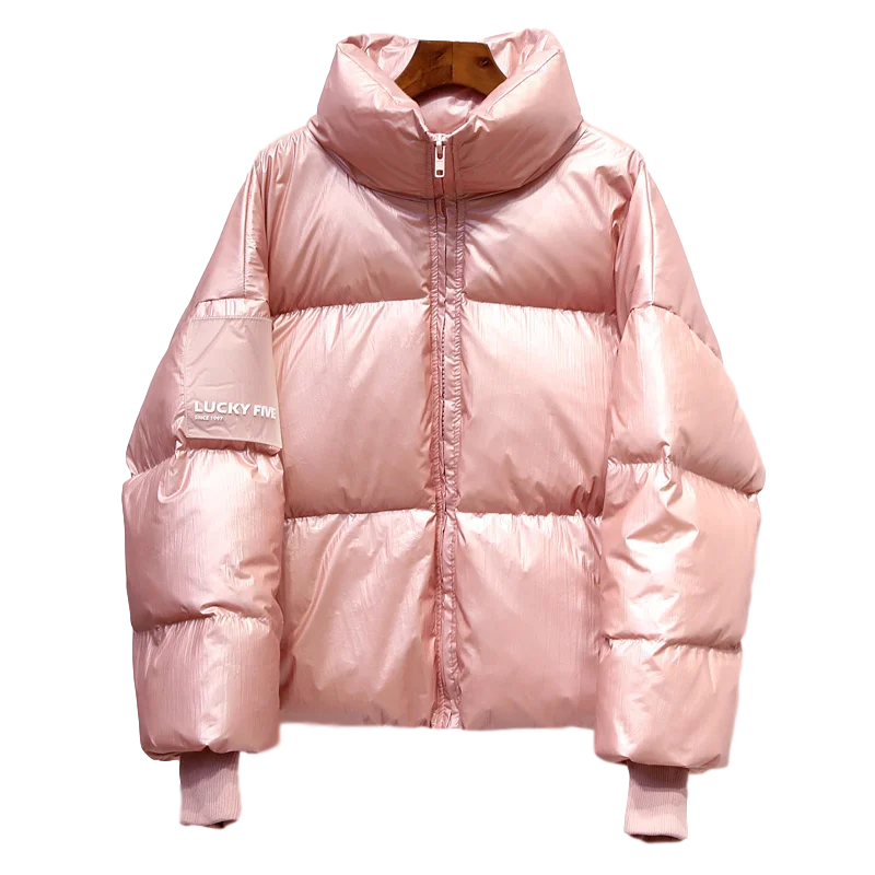 Bright Color Puffer Parka Coats Women Winter Drop Shoulder Warm Padded Coat Female 2021 Fashion Streetwear Down Lady Parkas