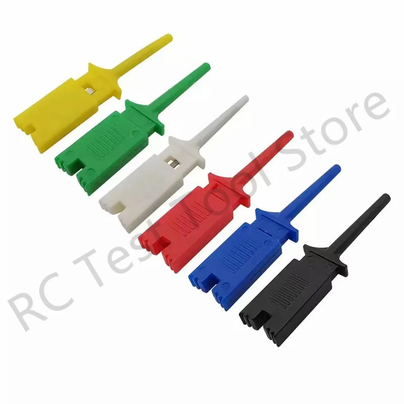 12ps Test Hooks Clips for Logic Analyzers Logic Test Clip Red Black Yellow Green Blue White Flattening Test Flat Hook Connection