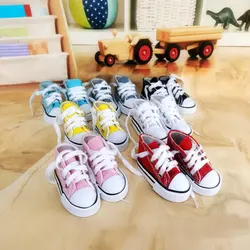 Mini Leinwand Schuhe Lace-up Casual Tuch Puppe Schuhe Für 7cm Fuß Bjd 1/3 Puppen Zubehör Mädchen Spielzeug