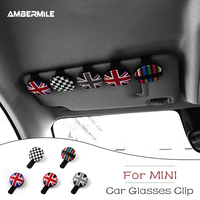 AMBERMILE for Mini Cooper F54 F55 F56 F60 R55 R53 R56 R60 R59 Universal Car Glasses Case Sunglasses Holder Storage Portable Clip