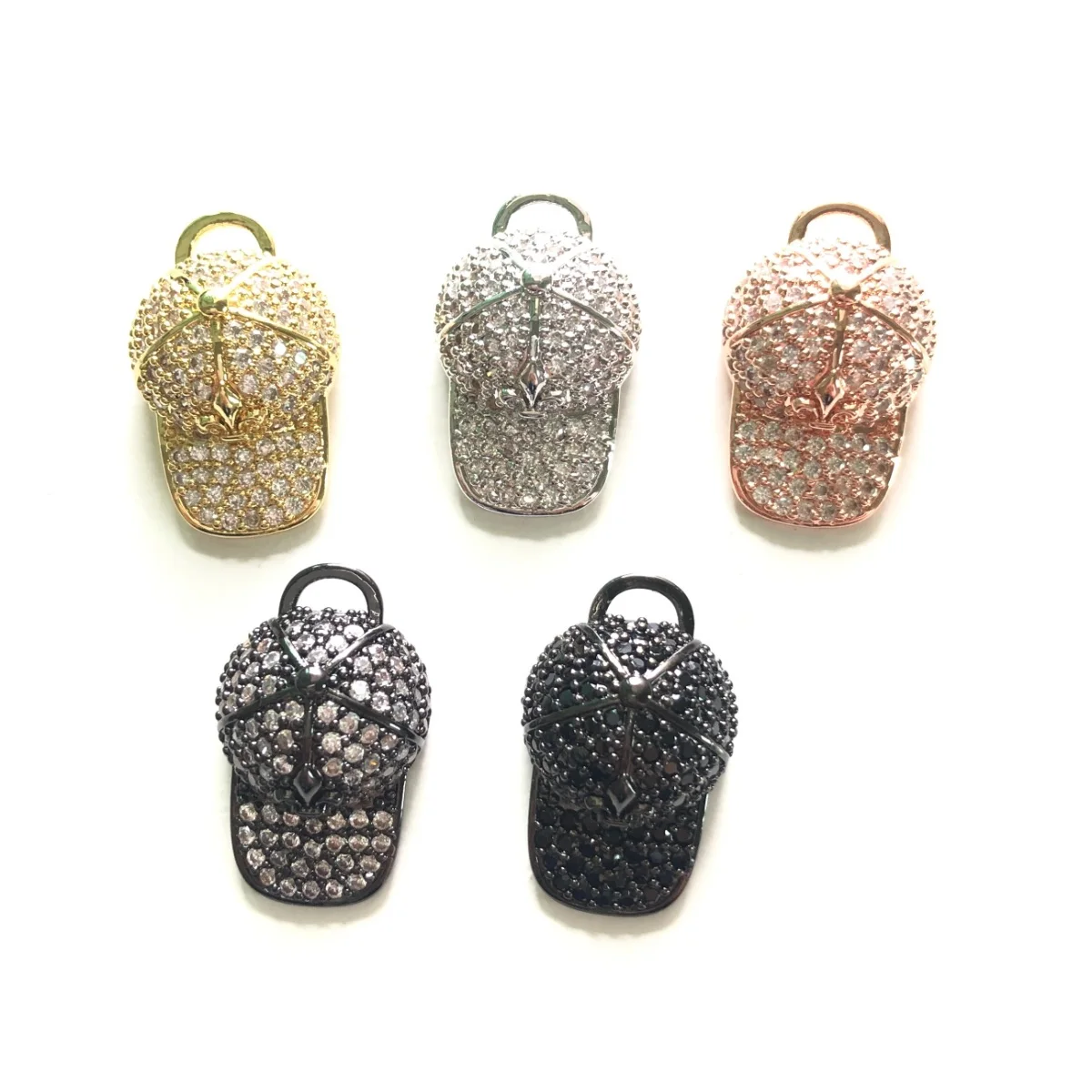 5pcs Fleur De Lis Sign Baseball Cap Charms Pendant for Women Jewelry Girl Bracelet Necklace Making Handcrafted Jewelry Accessory