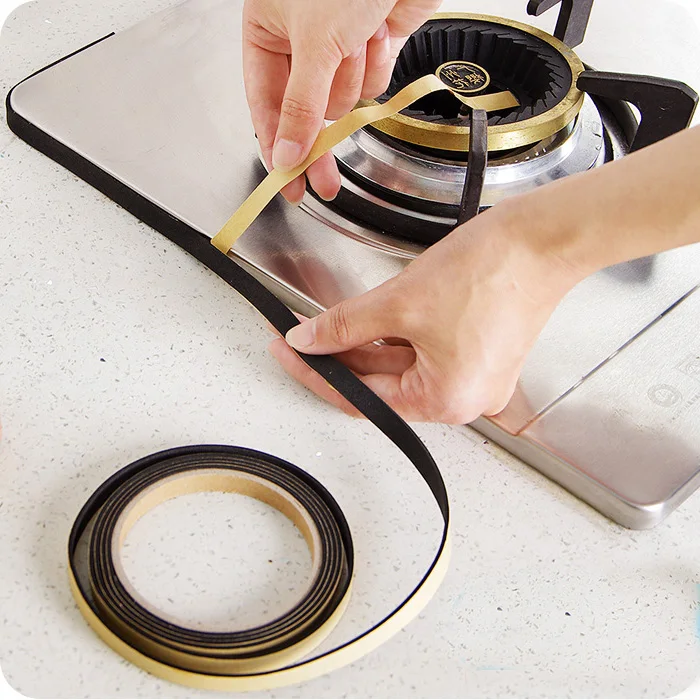 3 Rolls Kitchen Cooktop Gap Adhesive Tape Self Adhesive Door Window Sealing Strip Waterproof Sink Stove Crack Strip Gap Sealing