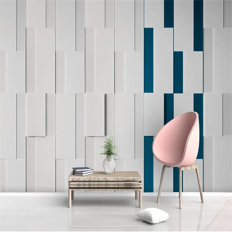 

Milofi customized large-scale 3D printing wallpaper mural fashion square European three-dimensional living room background wall