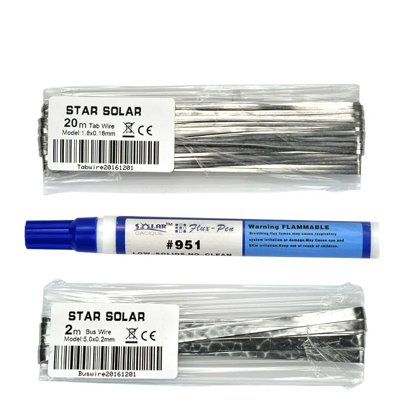 SUNYIMA Solar Panel Solar Cell Welding Wire Strip 20M Photovoltaic Welding Interconnection 2M Convergence Zone 951 Welding Pen