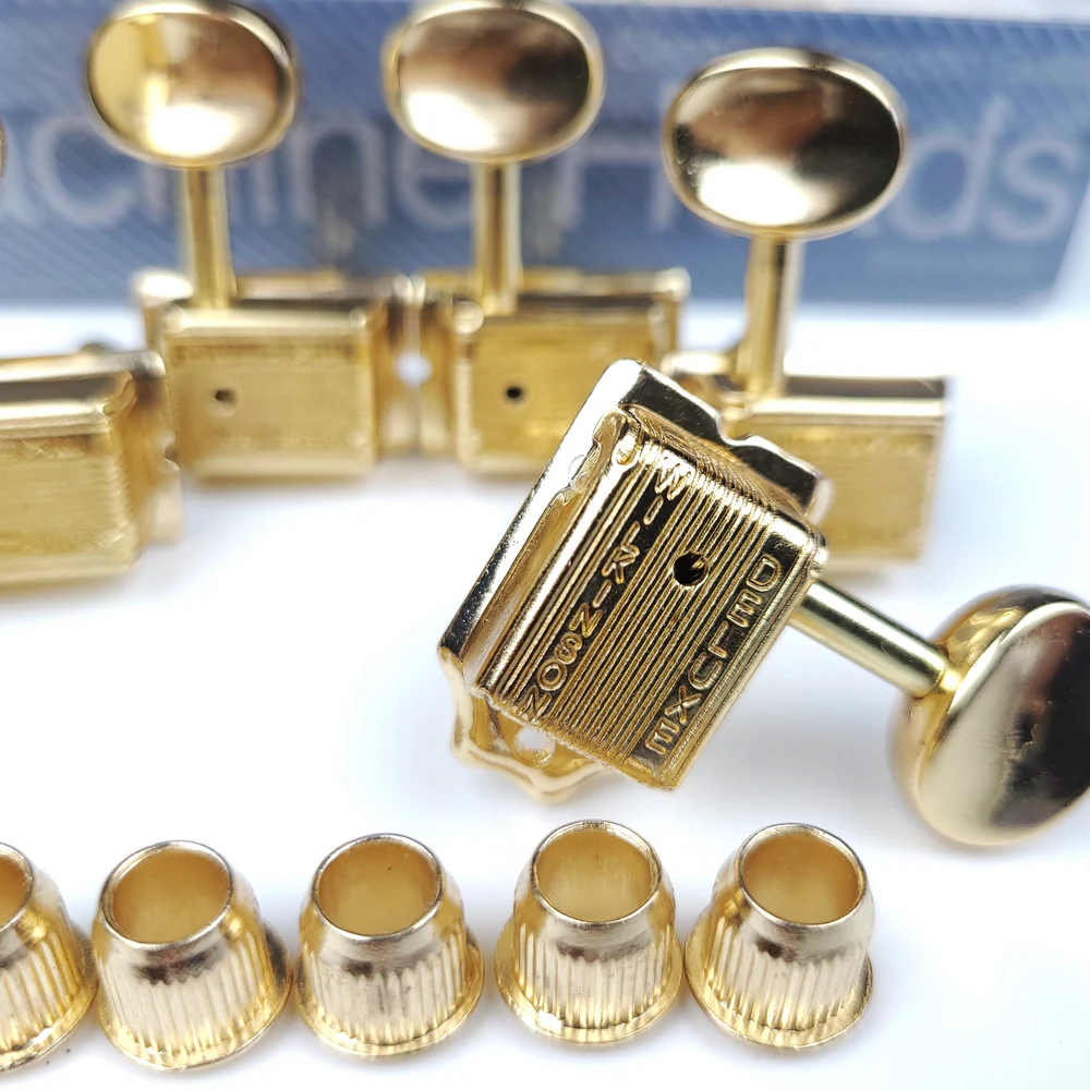 Wilkinson Vintage Golden Tuners Electric Guitar Machine Heads Tuners For ST & TL Guitar OR Similar WJ-55 Gold Tuning Pegs