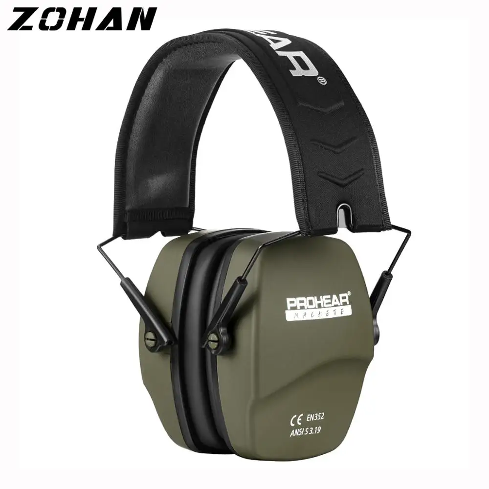 ZOHAN Shooting Ear Protection Safety Earmuffs Noise Reduction Slim Passive Hearing Protector for Huning NRR26dB