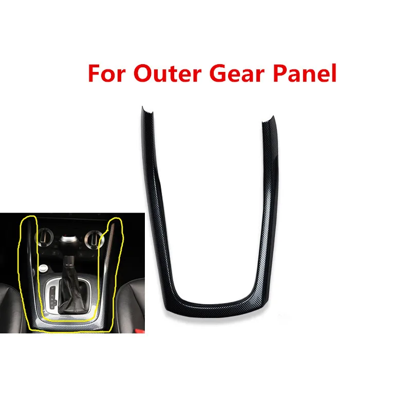 Carbon Fiber Printed Car Gear Door Panel Cover Drink Holder Moulding Trim for Audi Q3 2013 2014 2015 2016 2017 2018 Styling