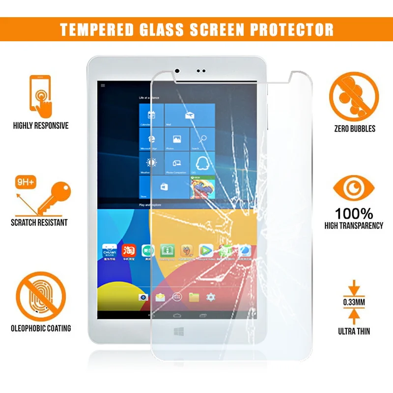 

Screen Protector For Chuwi HI8 Tablet Tempered Glass 9H Premium Scratch Resistant Anti-fingerprint Film Guard Cover