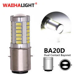 1PCS BA20D LED Motorcycle Headlight Bulb H6M Led Motorbike Front Fog Head light Lamp BA20D Headlight Bulb 12V