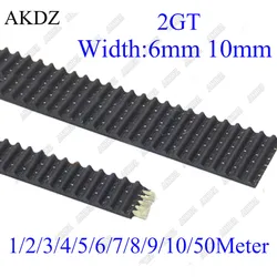 Open Timing Belt Kevlar + TPU Polyurethane Synchronous Wheel Transmission Belts Width 6mm 10mm for 3D Printer Parts Accessories