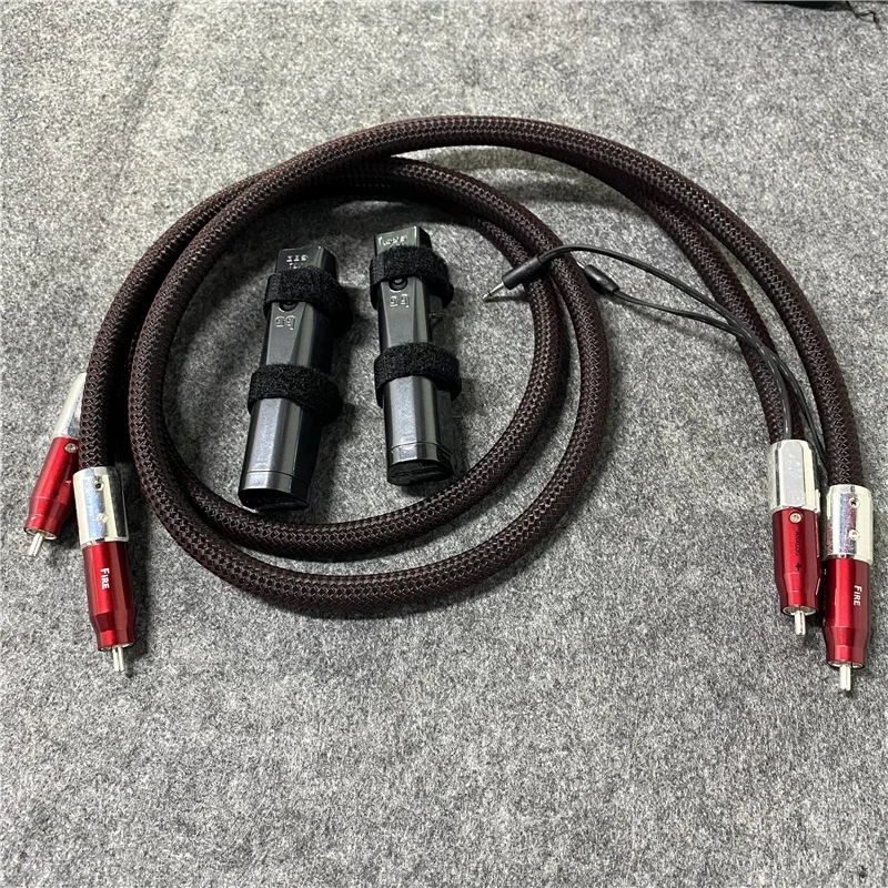 Pair HiFi Audiophile Hi-End Fire Analog RCA Interconnect Cable