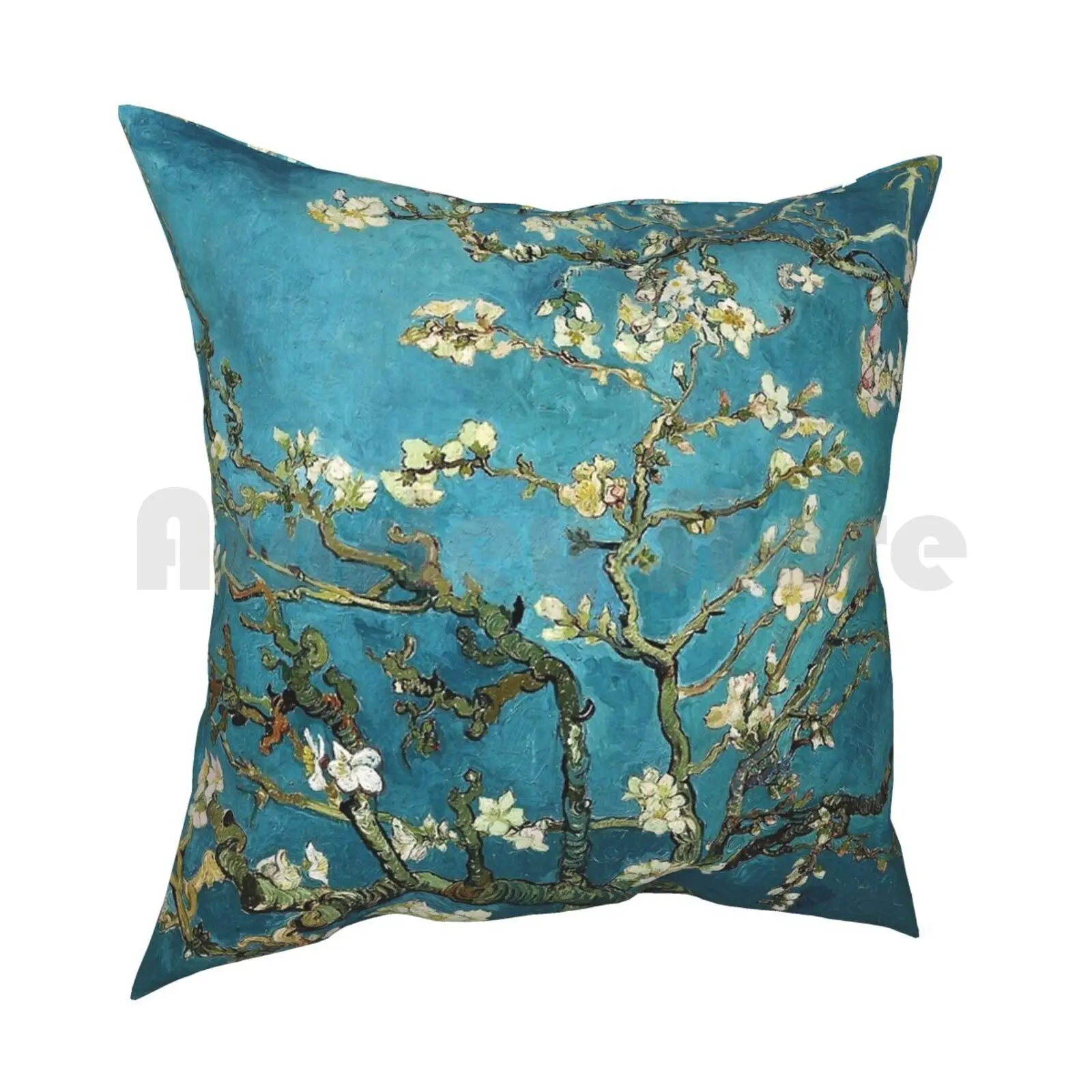 Blossoming Almond Tree , Vincent Van Gogh. Pillow Case Printed Home Soft Throw Pillow Blossoming Almond Tree Vincent Van