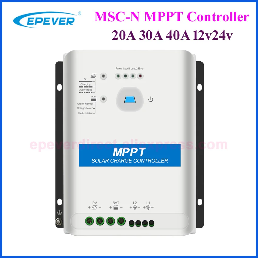 

EPEVER MSC-N Series MPPT Solar Charge Controller with a two-way load output 12v 24v 20A 30A 40A MSC2210N MSC3210N MSC4210N