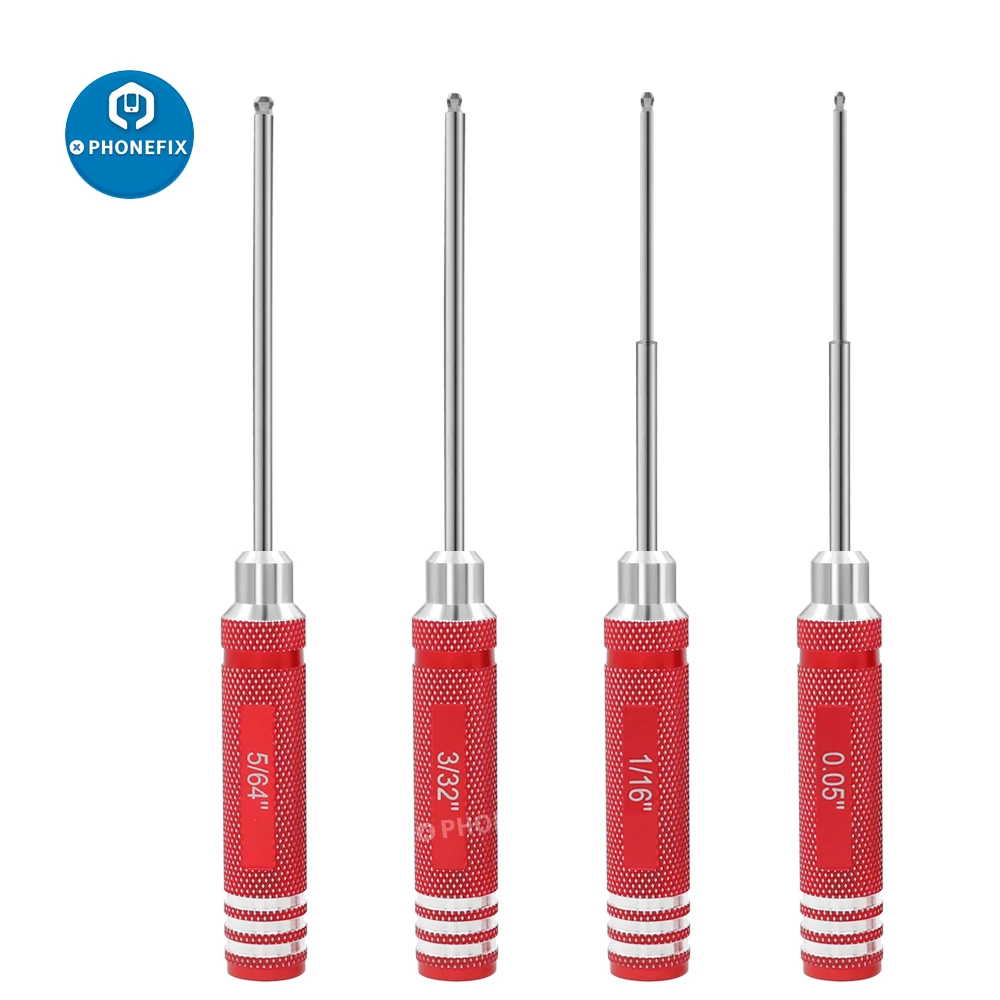 4pcs Hex Screw Driver Set Hexagon Screwdriver Wrench Tool Kit 1.5/2/ 2.5/3mm RC Tools for RC Helicopter Aircraft Models Repair