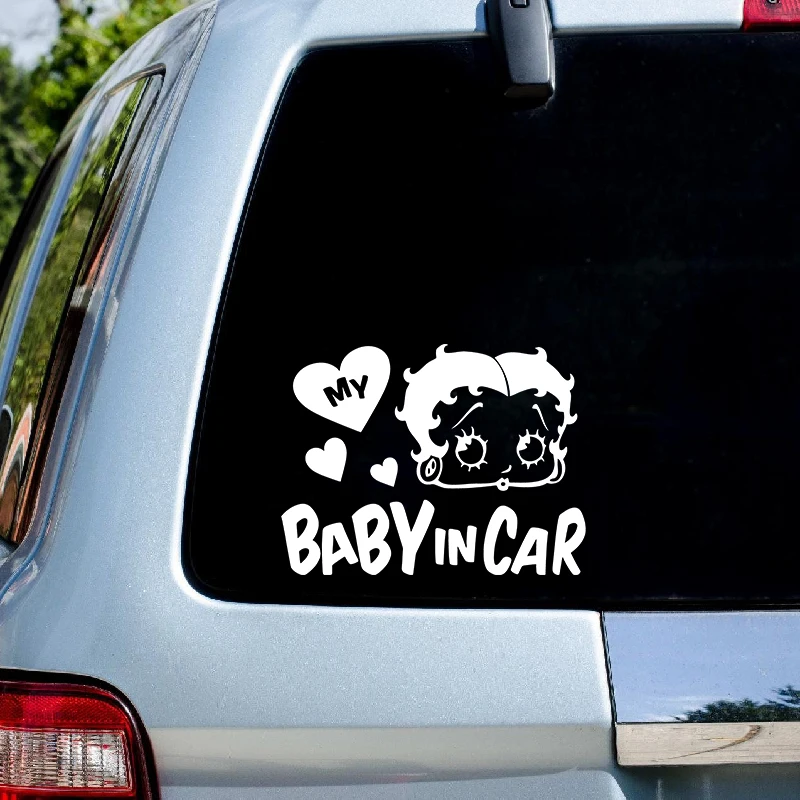 Small Town “Baby In Car” Popular Betty Girls Vinyl Stickers Of Various Colors Car Stickers Vehicle Exterior Decorations