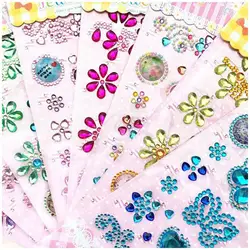 New Acrylic Crystal sticker Butterfly Stickers Diy Decals Accessories Mobile phone Laptop decoration Children Toys