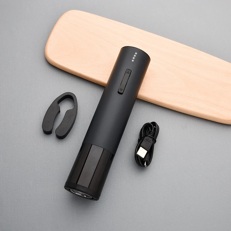 فتاحة الزجاجات التلقائية للنبيذ الأحمر الفولاذ المقاوم للصدأ الكهربائية فتاحة النبيذ الأحمر ملحقات المطبخ فتاحة الزجاجات القابلة لإعادة الشحن