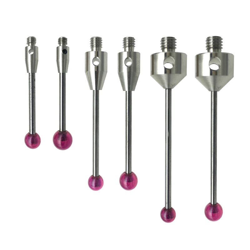 Three-coordinate measuring needle M4 thread 1 2 3 4 5 6mm CNC Needle Ruby ball probe Lever Thread Tungsten steel measurement CMM