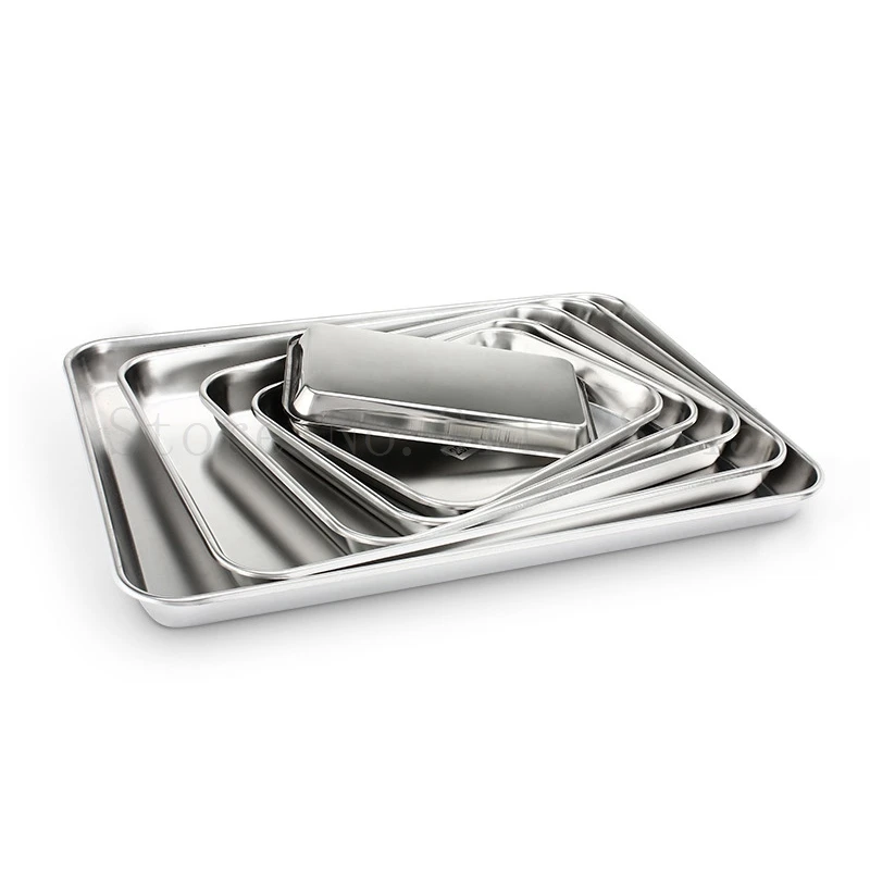 1pcs Stainless Steel Mouth Utensil Square Tray, Laboratory Tools Pallet,Cutlery Saucer