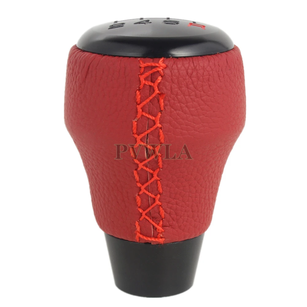 Car Handbal For HONDA Civic Type-R 2017 2018 2019 2020  6 Speed Manual Stick Red PU Leather Shift Knob
