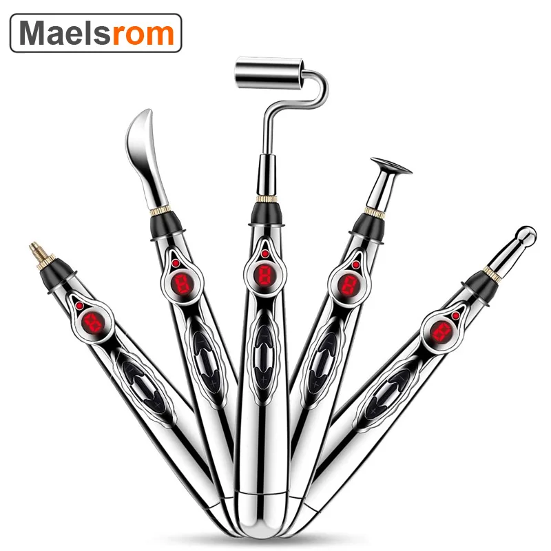 

Multi-Function Acupuncture Pen 5 in 1 Electronic Acupuncture Pen Meridian Energy Pulse Massager Tools for Massage Energy Therapy