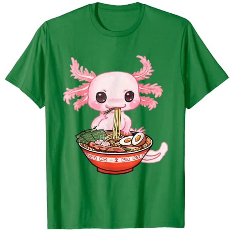 Kawaii Axolotl Ramen Noodles Japanese Anime Otaku Nu Goth T-Shirt