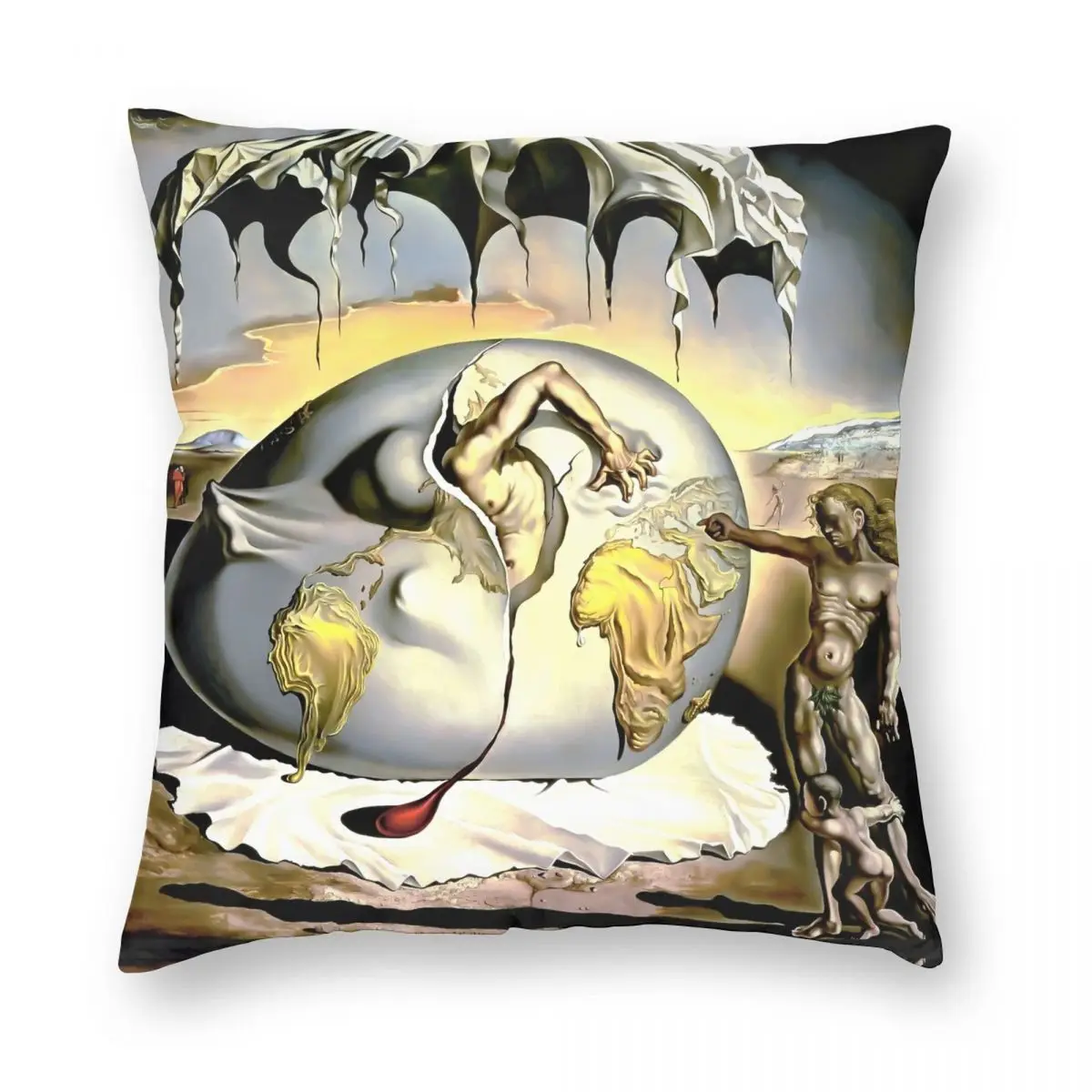 Salvador Dali The Birth Of The New Man Pillowcase Polyester Linen Velvet Creative Zip Decor Throw Pillow Case Bed Cushion Cover