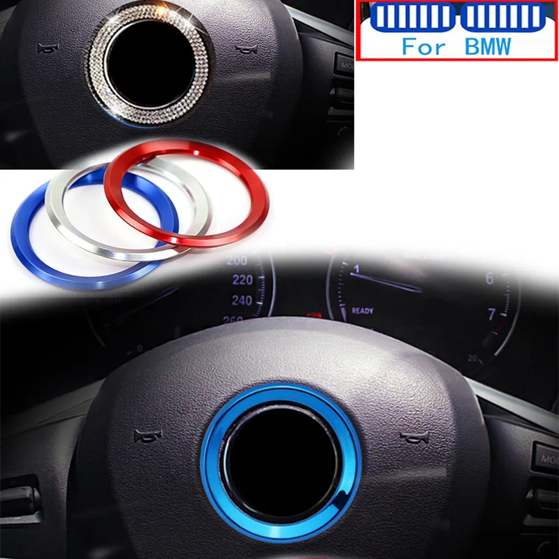 3D M Power For Bmw X1 E84 X3 F25 X5 F15 F20 F30 F10 F11 G01 X4 G02 F26 X2 Z4 X6 E53 X7 Car Steering Wheel Circle Ring Sticker