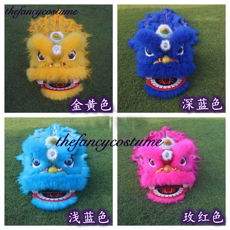 Kind 12 Zoll königliche blinkende Augen Löwen tanz Maskottchen Kostüm Kinder keine Hosen chinesische Festival Requisiten Outfit Kleid Familien feier