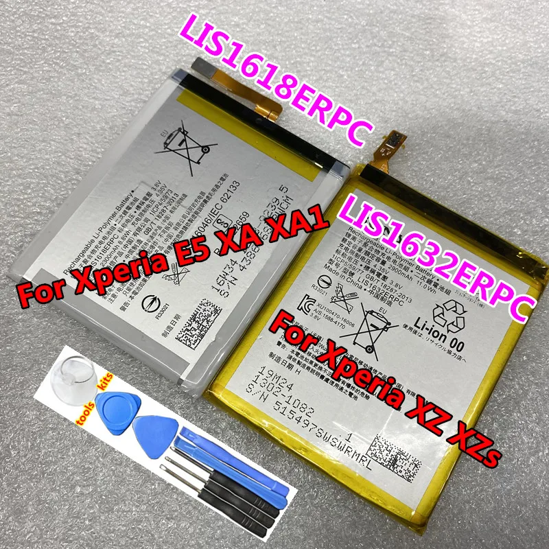 New LIS1618ERPC LIS1632ERPC Battery for Sony Xperia E5 XA XA1 G3121 G3123 G3125 G3112 G3116 F3111 F3112 F3113 XZ XZs F8331 F8332