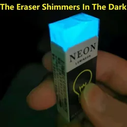 Creative Stationery Luminous Eraser Pencil Rubber Wipe Clean Without Leaving Marks Student Christmas Kids Gift