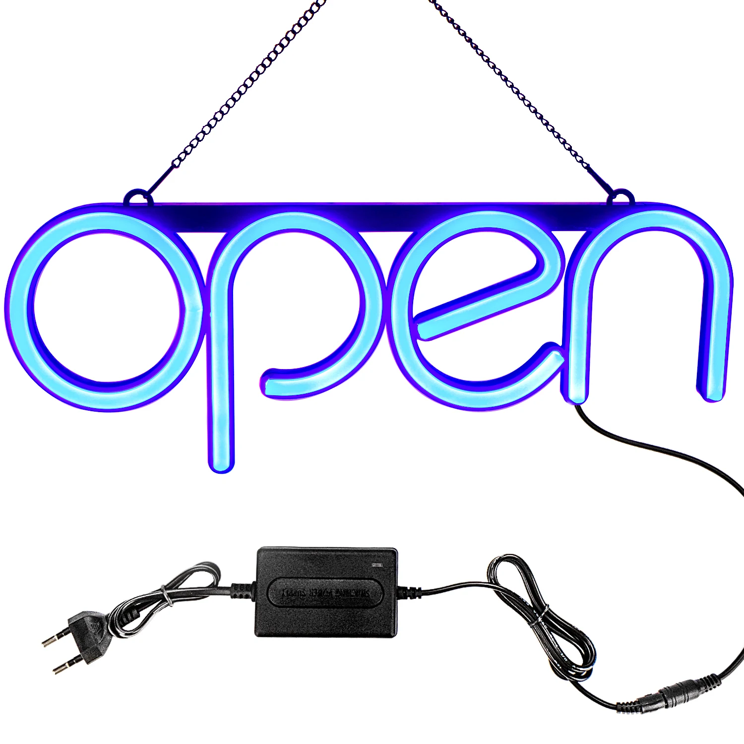 

LED Neon Open Sign Blue Light for Business Lightweight & Energy Efficient for Restaurants Offices Retail Shops Window Storefront