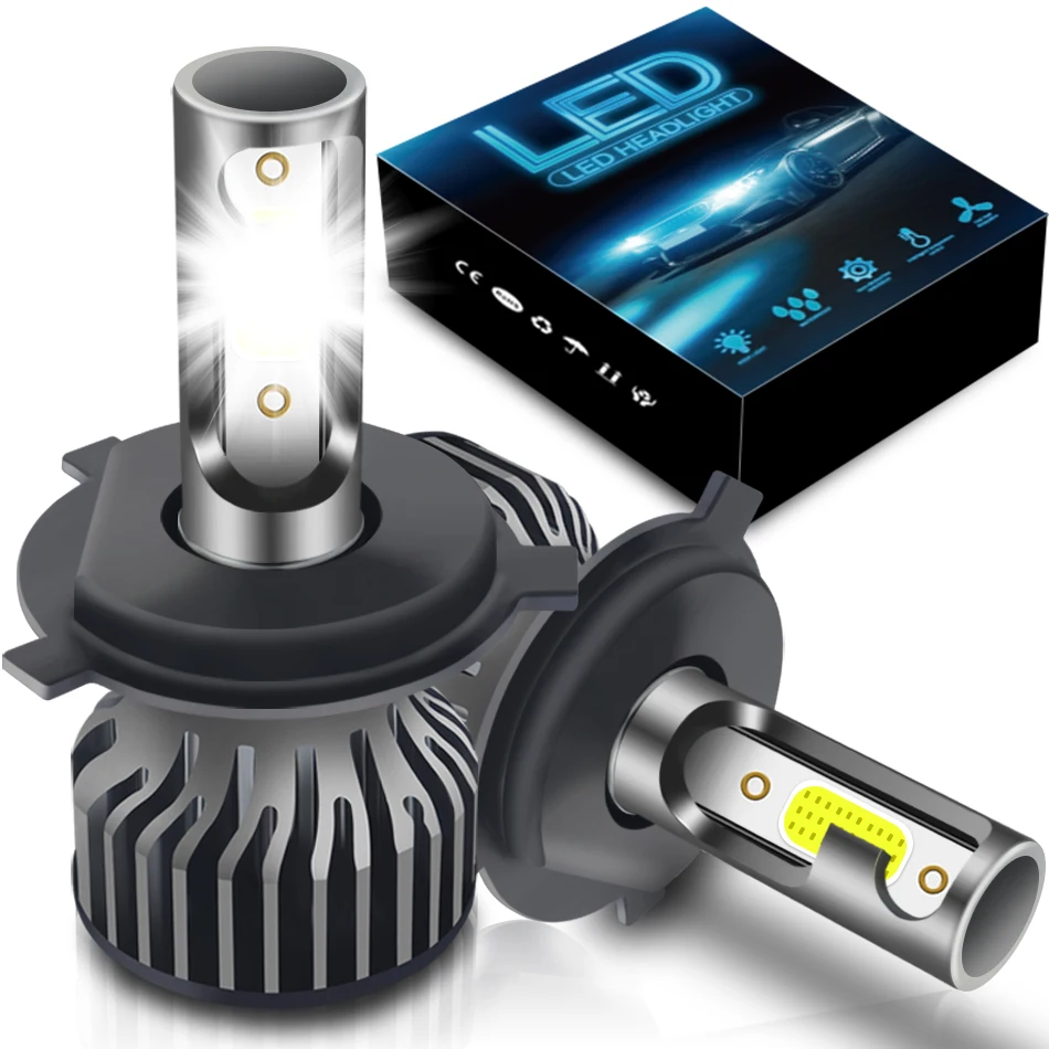 

Mini Canbus H4 H7 H1 LED Headlight Bulbs 16000LM 72W 9012 H8 H9 H11 9005 9006 HB4 5202 For Car Fog Light 3000K 4300K 6000K 8000K