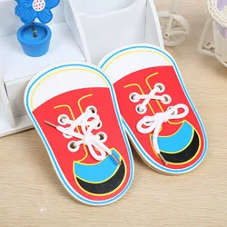 Practice Montessori Learning Children Wooden Shoe Lace Educational Toys Tie Shoelaces Toys