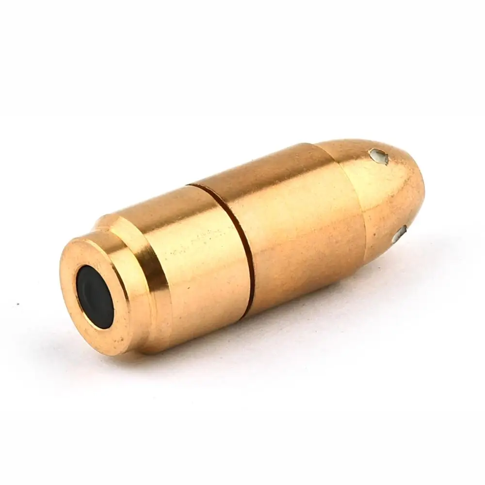 Red Dot Laser Training Bullet, Bore Laser Sight, Cartridge Gun, Bullet with On and Off Cap, More Convenient, 45ACP