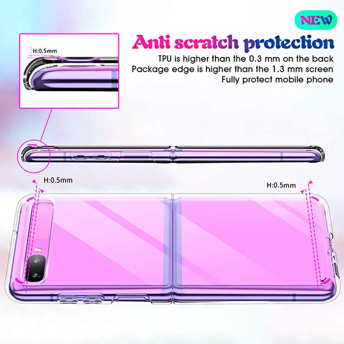 For Samsung Galaxy Z Flip 6 Flip5 Flip3  Flip4 Flip2 Z Flip PC Hard Case Protective Shell Shockproof  Slim Crystal Back Cover