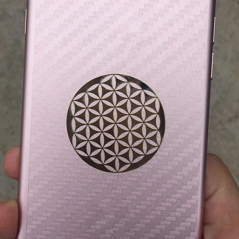 4Pcs/Set New Metal Energy Decor Sticker Flower Of Life