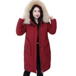 Oversized 3XL-13XL Winter Coat Women Down Jacket New Hooded Parkas Long Coat Thick Warm White Duck Down Jacket Female Outerwear