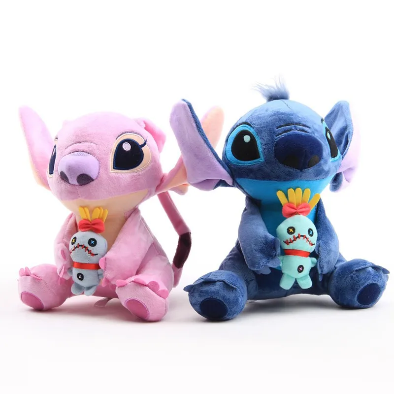 Disney Lilo Stitch muñeco de peluche de juguete Anime Stitch muñeco de peluche suave ramo de dibujos animados bolsa llavero colgante niños regalos de cumpleaños de Navidad